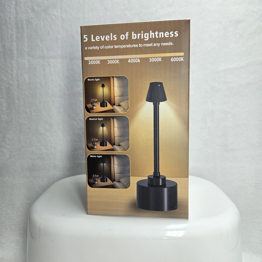 Rechargeable LED Desk Lamp Touch Dimmable 5 Brightness Levels 5000mAh Battery